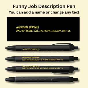 Funny Job Title - Happiness Engineer Pen