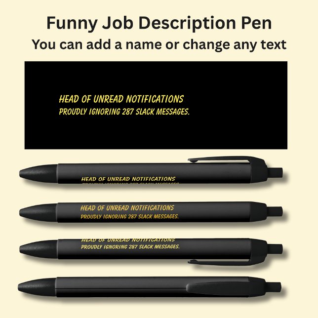 Funny Job Title - Head of Unread Notifications Pen (Creator Uploaded)