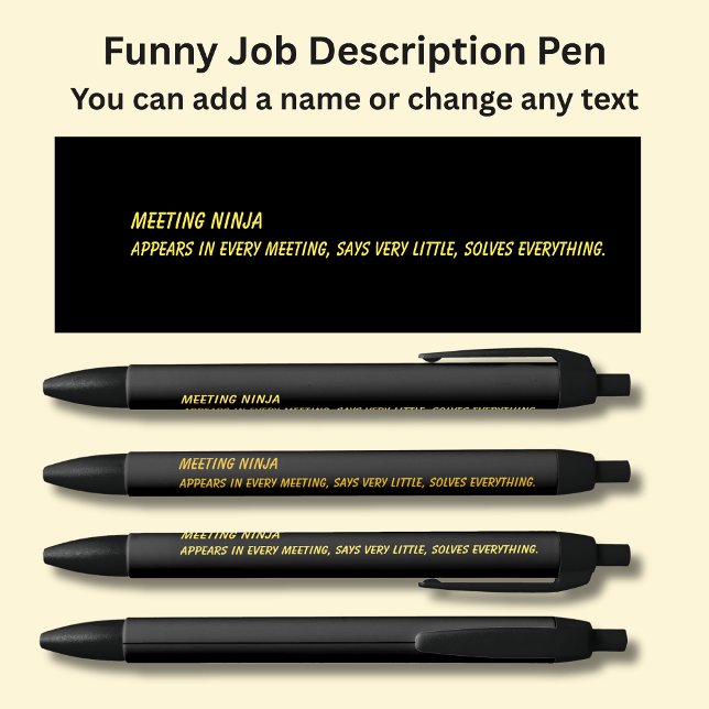Funny Job Title - Meeting Ninja Pen (Creator Uploaded)