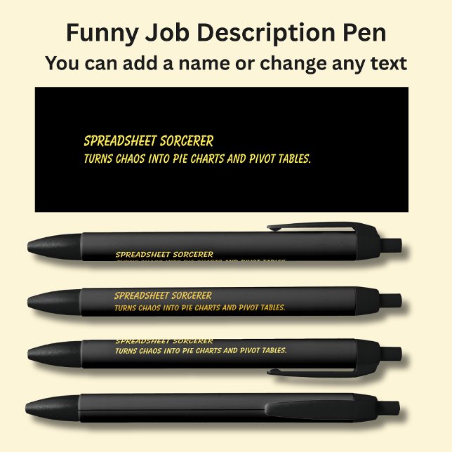Funny Job Title - Spreadsheet Sorcerer Pen (Creator Uploaded)