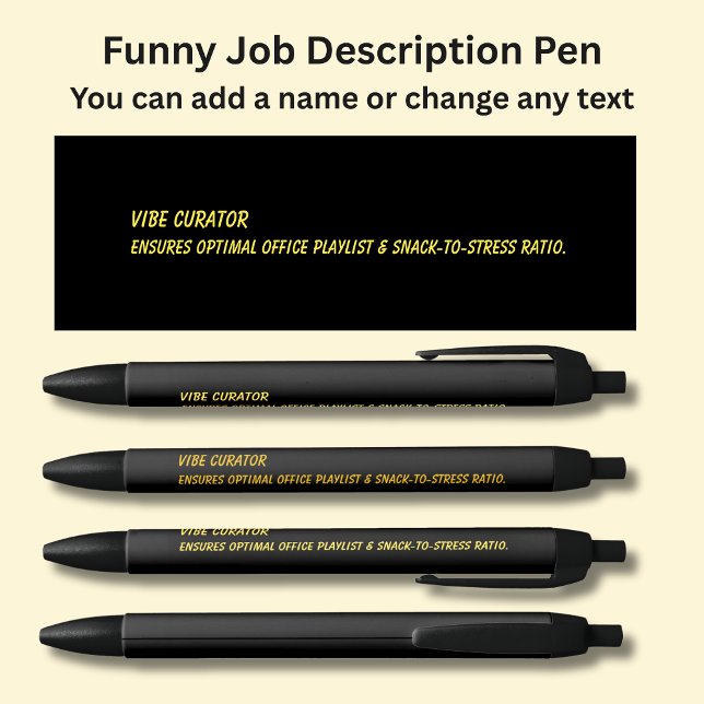 Funny Job Title - Vibe Curator Pen (Creator Uploaded)