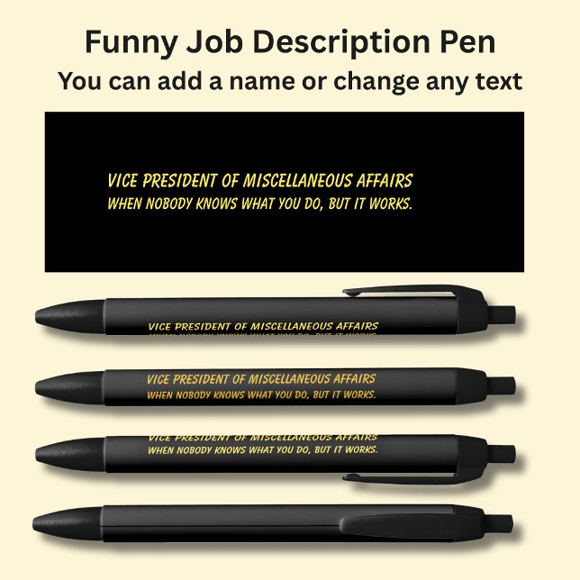 Funny Job Title - Vice President of Miscellaneous  Pen (Creator Uploaded)