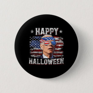 Funny Joe Biden 4th Of July Happy Halloween Americ Button