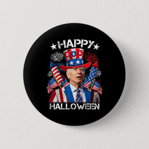 Funny Joe Biden 4th Of July Shirt Happy Halloween Button