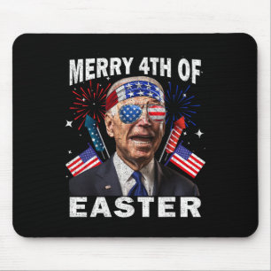 Funny Joe Biden 4th Of July Shirt Merry 4th Of Eas Mouse Pad