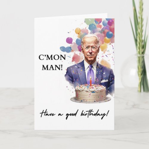 Funny Joe Biden Birthday Card