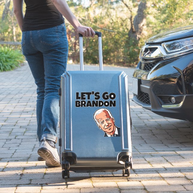 FUNNY JOE BIDEN BRANDON DIE-CUT STYLE DECALS (Suitcase Insitu)