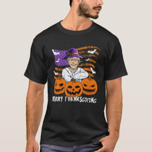 Funny Joe Biden Confused Happy Thanksgiving Hallow T-Shirt