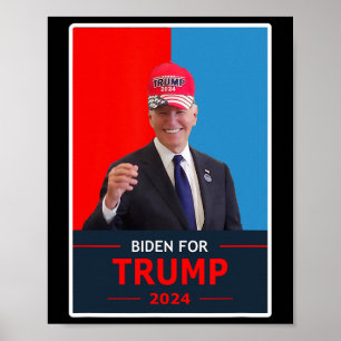 Funny Joe Biden For Trump 2024 Election Wear A Tru Poster