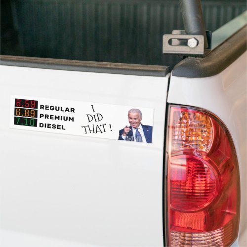 Funny Joe Biden Gas Prices FJB MAGA Pro_Trump  Bumper Sticker