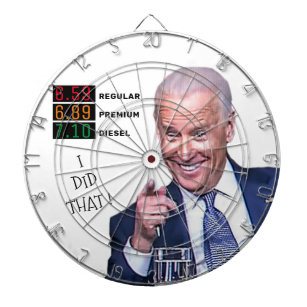 Funny Joe Biden Gas Prices FJB MAGA Pro-Trump Fun Dart Board