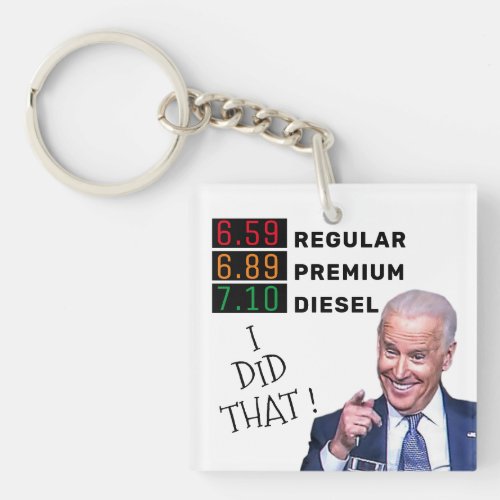 Funny Joe Biden Gas Prices FJB MAGA Pro_Trump  Key Keychain