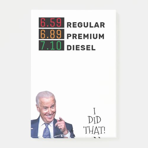 Funny Joe Biden Gas Prices FJB MAGA Pro_Trump  Key Post_it Notes