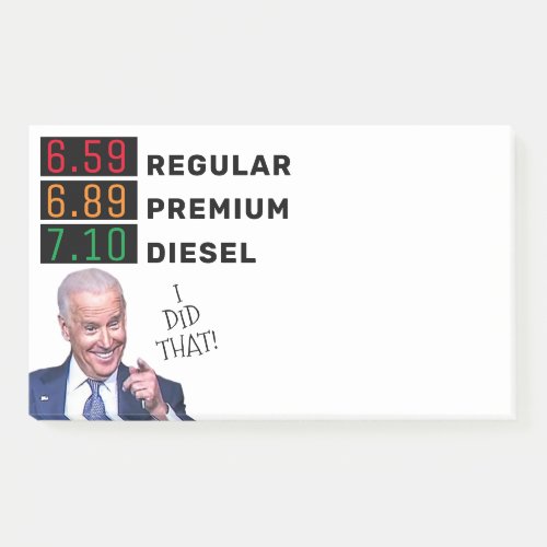 Funny Joe Biden Gas Prices FJB MAGA Pro_Trump  Key Post_it Notes