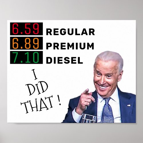 Funny Joe Biden Gas Prices FJB MAGA Pro_Trump  Key Poster