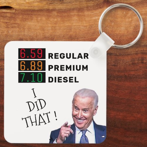 Funny Joe Biden Gas Prices FJB MAGA Pro_Trump  Keychain