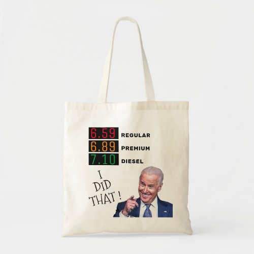 Funny Joe Biden Gas Prices FJB MAGA Pro_Trump  Tote Bag