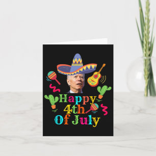 Funny Joe Biden Happy 4th Of July Surprise Cinco D Card