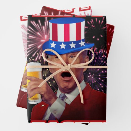 Funny Joe Biden Happy Easter 4th Of July Xmas Wrapping Paper Sheets