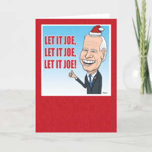 Funny Joe Biden Let it Joe Christmas Holiday Card