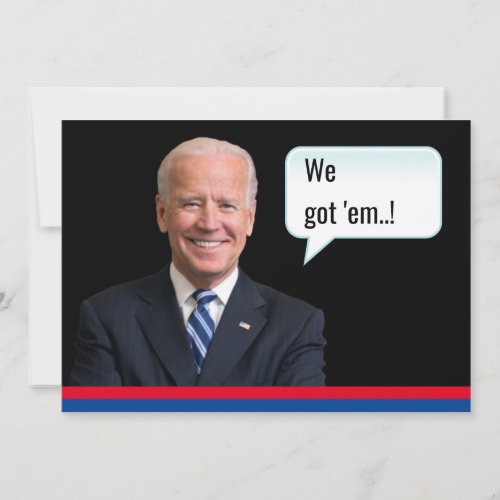 Funny Joe Biden Mens Birthday Suspect Information  Invitation