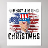 Funny Joe Biden Merry 4th Of Christmas 4th Of July