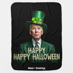 Funny Joe Biden St. Patrick’s Day Confused Baby Blanket