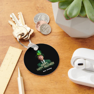 Funny Joe Biden St. Patrick’s Day Confused Keychain
