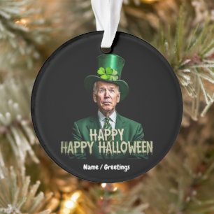 Funny Joe Biden St. Patrick’s Day Confused Ornament