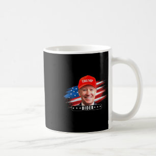 Funny Joe Biden Wearing Hat Trump Coffee Mug