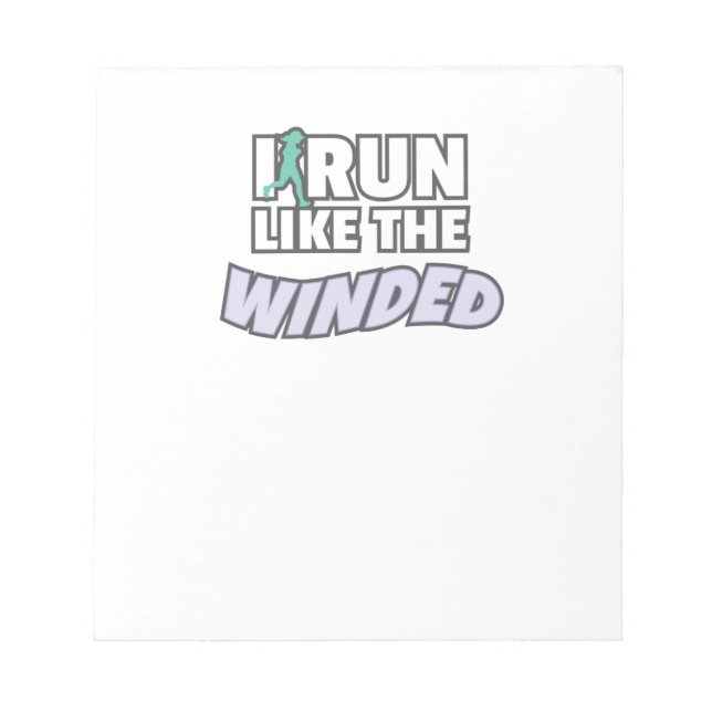Funny Jogger Runner I Run Like The Winded Running Notepad (Front)