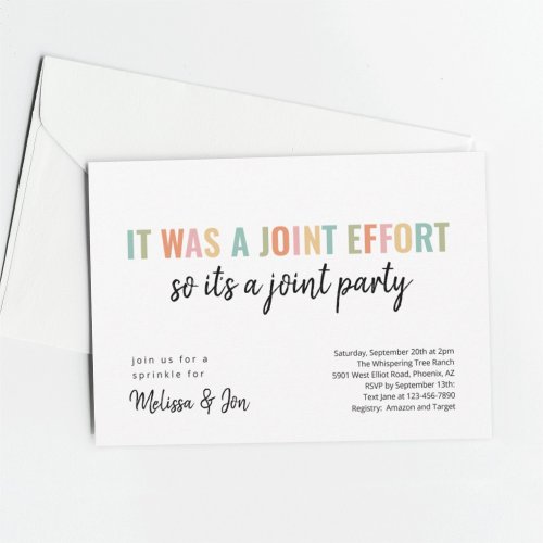 Funny Joint Baby Sprinkle Invitation