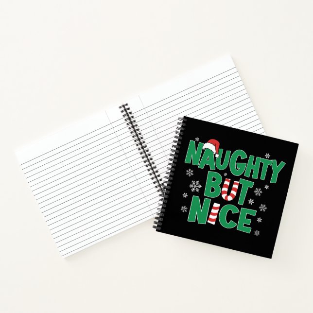 Funny Joke Christmas Humor Naughty But Nice Notebook (Inside)
