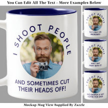 Funny Joke Custom Photo Photographer Novelty Blue
