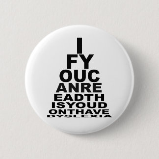 Funny joke eyechart pinback button