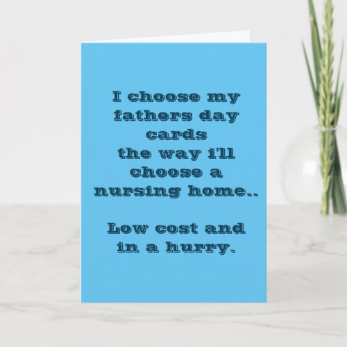 Funny Joke Fathers Day Card