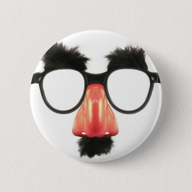 Funny Joke Glasses Pinback Button (Front)