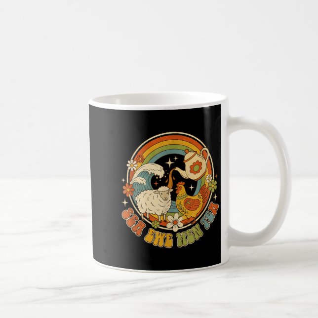 Funny Joke Quote Saying Humor Sea Ewe Hen Tea Men  Coffee Mug (Right)