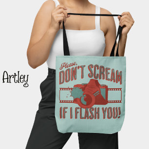 Funny Joke Retro Photography Camera Tote Bag