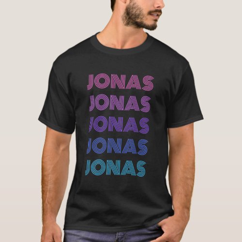 Funny Jonas first given name pride vintage distres T_Shirt