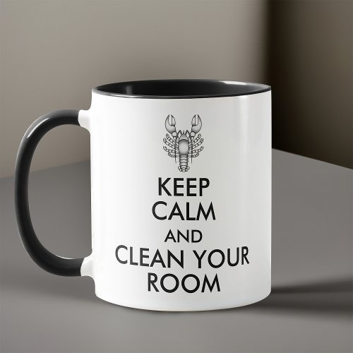 Funny Jordan Peterson Keep Calm  Clean Your Room Mug