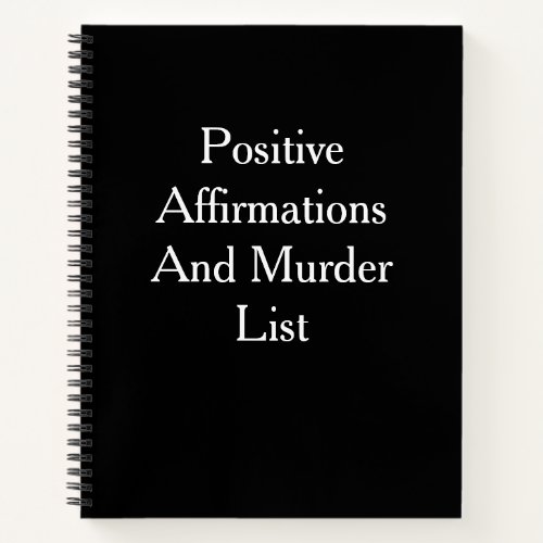 Funny Journal NotebookPositive Affirmations  Mur