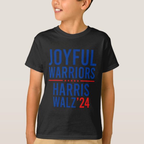 Funny Joyful Warriors Kamala Harris Waltz 2024  T_Shirt