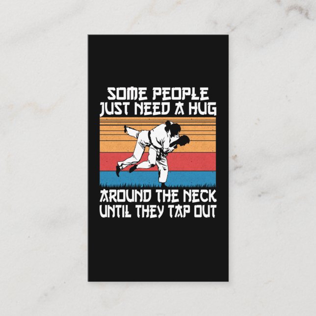 Funny Judo Jiu Jitsu Martial Arts Humor Business Card (Front)