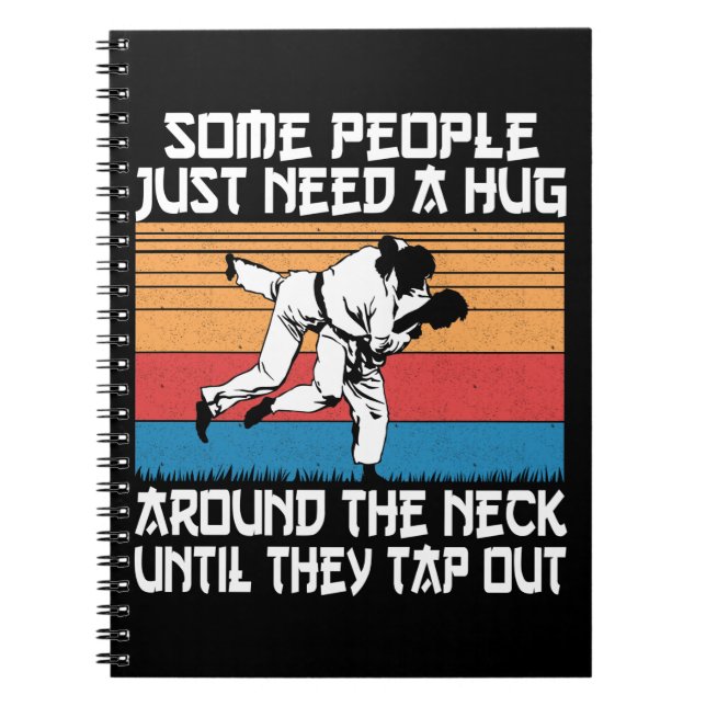 Funny Judo Jiu Jitsu Martial Arts Humor Notebook (Front)