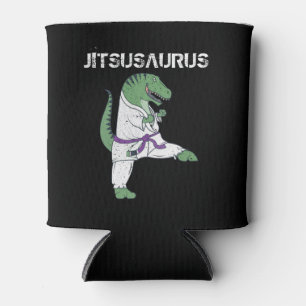 Funny Jujitsu, T-Rex Jiu Jitsu Black Belt gifts Can Cooler
