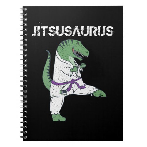 Funny Jujitsu T_Rex Jiu Jitsu Black Belt gifts Notebook