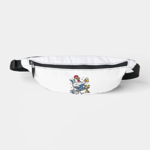 Funny July 4th Chicken Beer Patriotic Shirt Design Fanny Pack