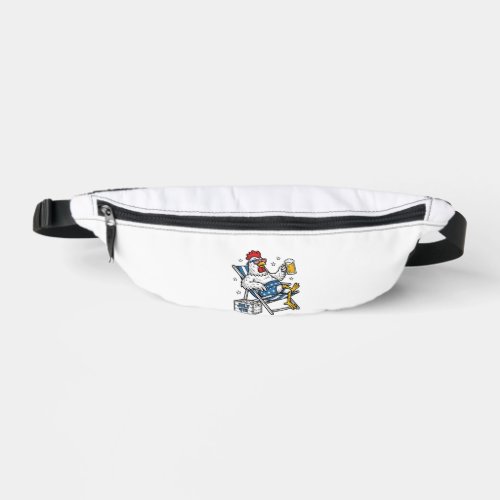 Funny July 4th Chicken Beer Patriotic Shirt Design Fanny Pack