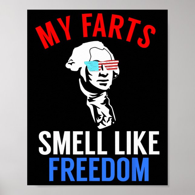 Funny July 4th Party - Funny George Washington Tee Poster (Front)